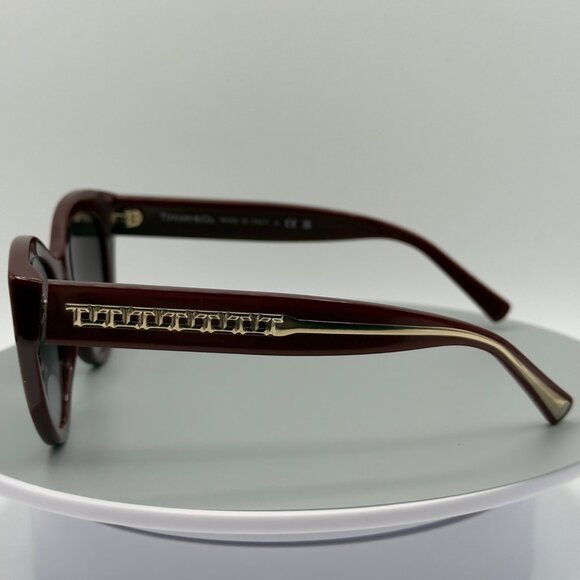 Tiffany & Co. Sunglasses TF4220 8389/3C Burgundy Cat Eye Gray Gradient Lenses - Picture 4 of 10